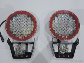 Prídavné LED Okrúhle diaľkové svetlá 185W - Cena za par - 4