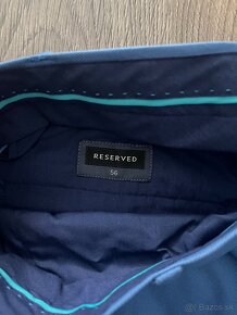 Modrý oblek slim fit Reserved - 4