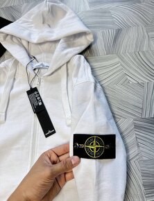 Stone island mikina nové ZIP hoodie biela farba  velkost S M - 4