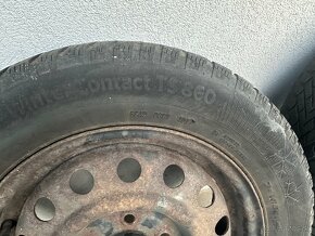 Zimné gumy Continental a plechové disky 185/65 R15 - 4