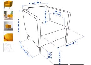 IKEA kreslo - EKERO - zlte - 4