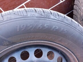 Plechove disky + zimne gumy 195/65 R15 - 4