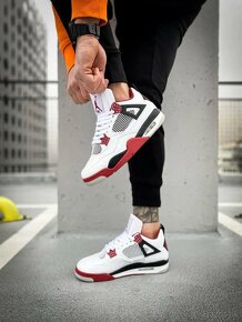 Nike air jordan retro 4 fire white red - 4