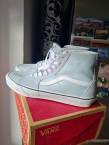 Vans Sk8 Hi BLUE nové nenosené Kotníkové - 4