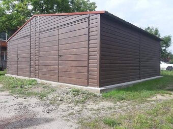 Plechová garáž 8x6m - 4