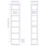 HEMNES Knižnica, bielo morené, 49x197 cm - 4