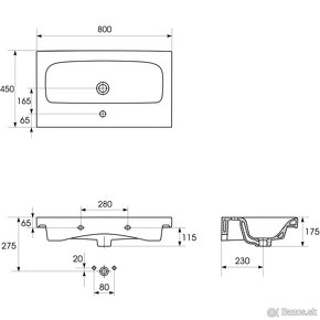 Umyvadlo 80 x 45 nove - 4