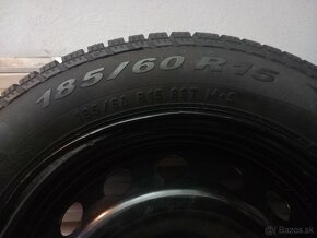 185/60/R15 zimné plášte na diskoch značky Pirelli - 4