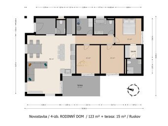 NOVÝ 4-izb. Rodinný Dom (123 m²) s pozemkom (648 m²) na male - 4