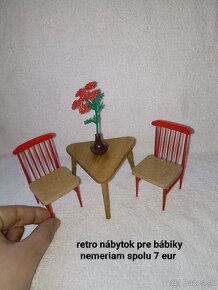 Retro nábytok pre bábiky, - 4