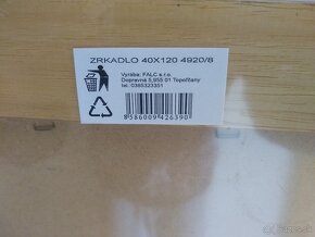 Nove zrkaldo v drevenom rame 120x40cm - 4