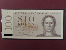 Nevydané bankovky 20, 100, 1000 Kčs - STC, ČNB - NOVINKA - 4