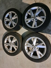 Predam Original elektrony Skoda 5x112 R17 a zimne pneu - 4