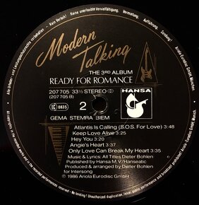 Modern Talking - Ready For Romance - 3. Album - 4