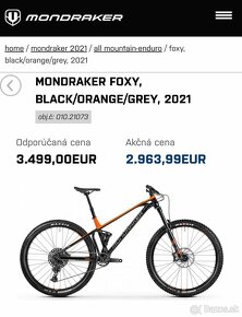 Predám Mondraker foxy 2021 vel. L - 4