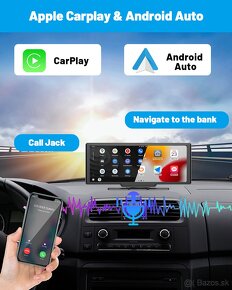 Android Auto obrazovka 9,3 Prenosné CarPlay + Cuv Kamera - 4