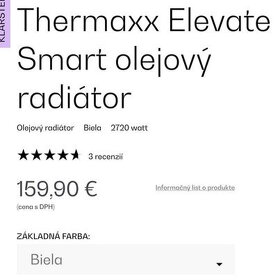 Thermaxx Elevate Smart olejový radiátor - 4