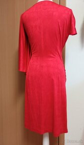 Červené spoločenské šaty - asymetrické - 4