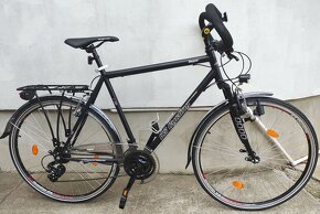 Trekingový bicykel 21 rám 28 kolesá 3x7prevov Shimano svetlá - 4