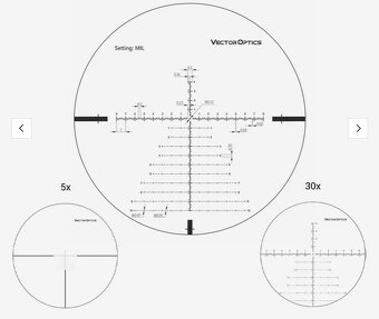 Predam Puškohľad Vector Optics Continental x6 5-30x56 Tactic - 4