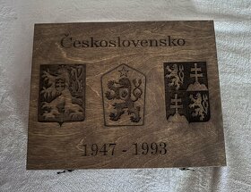 Luxusná drevená kazeta na pamätné mince Československa - 4