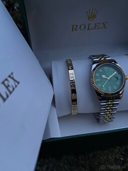 Pánske Hodinky Rolex Datejust | 36 mm | Green/Gold Dial - 4