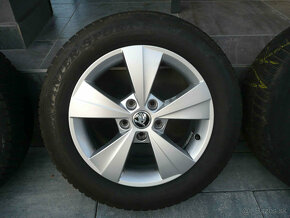 5x112 originál škoda Aludisky+zimné 205/60 R16 Dunlop - 4