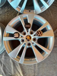 Alu disky R16 5x112 Et52 7J Škoda Seat Audi Volkswagen - 4