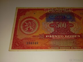 BANKOVKA 500 KČ, 1929 S PŘETISKEM, PERFOROVANÁ - 4