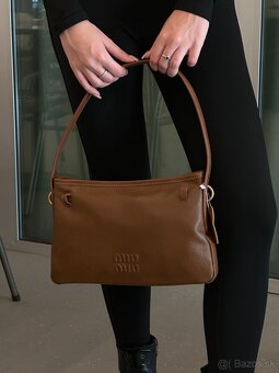 Kabelka Miu Miu Aventure Nappa Leather Bag Brown - 4