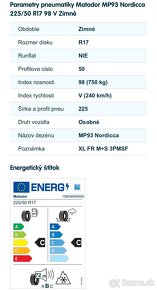 Zimné pneumatiky Matador MP93 Nordicca 225/50 R17 98 V - 4