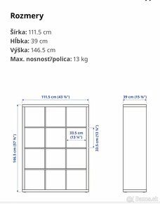 IKEA KALLAX 3x4 morený dub - 4