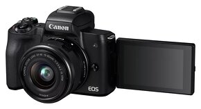 Canon EOS M50 objektivy, baterka, sd karta a nabíjáčka + Mic - 4