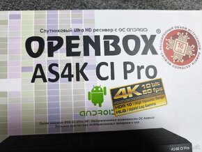 Openbox AS4K CI Pro satelit z android boxom - 4