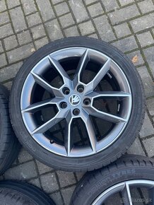 ORIGINÁL Alu Škoda GEMINI R18, 5x112 - VČ. PNEU - 4