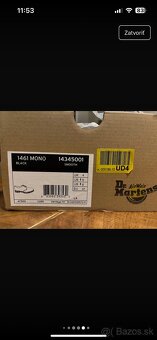 Dr.Martens čierne veľkosť 37 1461 mono black - 4