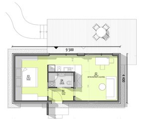 SMALLVILLE_NÍZKOENERGETICKÝ DREVODOM 2 izbový, 42 m2, okr. I - 4