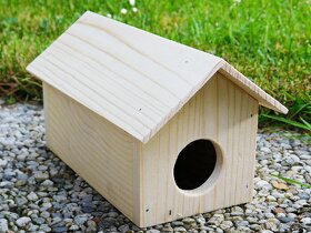 Drevený handmade domček pre škrečka SMREK - 4