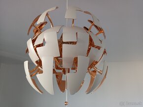 Lampa zavesna IKEA PS2014 - priemer 35 cm - biela/medena - 4