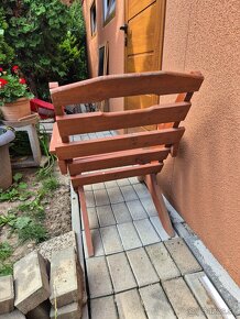 Skladacie drevené záhradné stoličky - 4