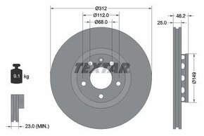 Brzdove kotuce TEXTAR PRO+ - 4