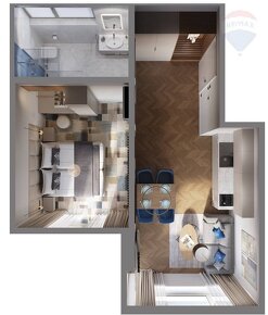 Investičný 2 izb. Apartmán typ C 45,21 m2, garantovaný výnos - 4