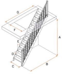 Interiérové schody z borovice do výšky 280 cm - 4