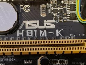 Intel G1850 +ASUS H81M-K Rev 1.01 1150 +4GB ram +backplate - 4