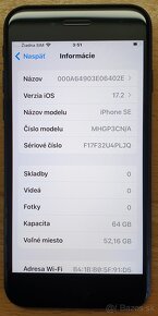 pekný konpakt iPhone SE 2020 64 GB dobrá cena - 4