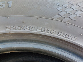 225/60 R16 -letná sada komplet 4ks- KUMHO ako nové - 4