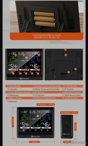 Meteorologická stanica vnútorná a vonkajšia + darcek - 4