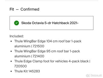 Octavia 4 thule wingbar edge - 4