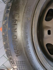 Zimne pneu 165/70 R14 81 T na plechovych diskoch 5x100 - 4