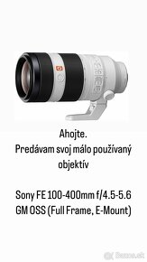 Sony FE 100-400mm f/4.5-5.6 GM OSS (Full Frame, E-Mount) - 4